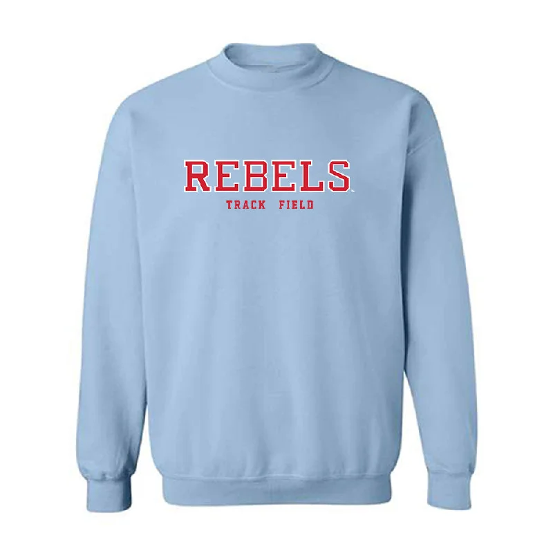 Ole Miss - NCAA Women's Track & Field : Akaomachukwu Odeluga - Crewneck Sweatshirt Hoodie with Hem Fringe Bohemian Relaxed Ole Miss - NCAA Women's Track & Field : Akaomachukwu Odeluga - Crewneck Sweatshirt Hoodie with Hem Fringe Bohemian Relaxed
