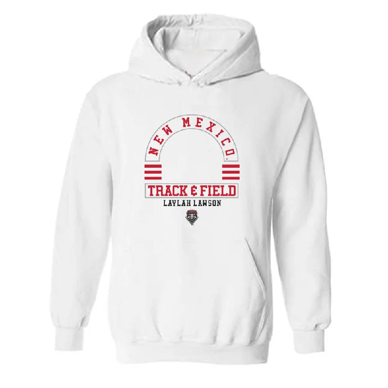 New Mexico - NCAA Women's Track & Field : Laylah Lawson - Classic Fashion Shersey Hooded Sweatshirt Cotton Hoodie Fleece Lining Warmth
