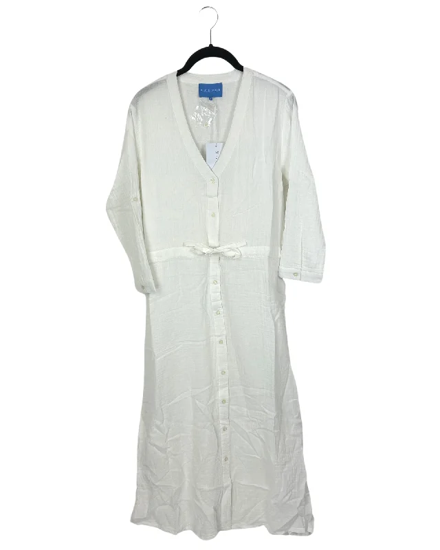 White Adjustable Waist Dress - Size 0 - 16 Tunics Occasion special