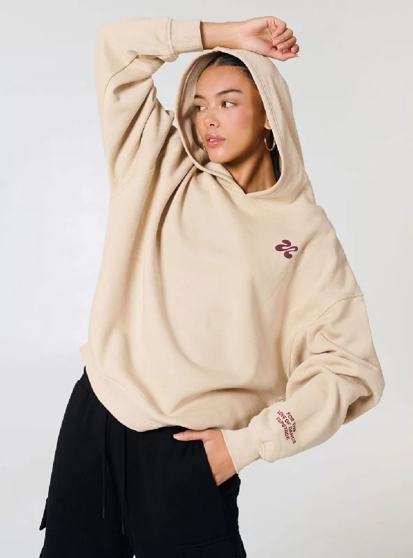 Adults Choreographer Logo Freestyle Oversized Hoodie Beige Hooded Sweatshirt Casual Wear Street Style Adults Choreographer Logo Freestyle Oversized Hoodie Beige Hooded Sweatshirt Casual Wear Street Style
