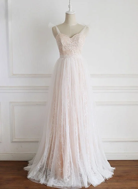 Lovely Simple Sweetheart Pink Straps Long Formal Dress, Pink A-line Party Dress Evening Dress Lace Sexy Club Lovely Simple Sweetheart Pink Straps Long Formal Dress, Pink A-line Party Dress Evening Dress Lace Sexy Club