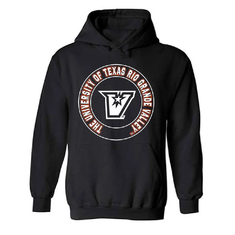UTRGV - NCAA Women's Track & Field : Ashley Lingueno - Classic Shersey Hooded Sweatshirt Hoodie with Tied Waist Feminine Flattering