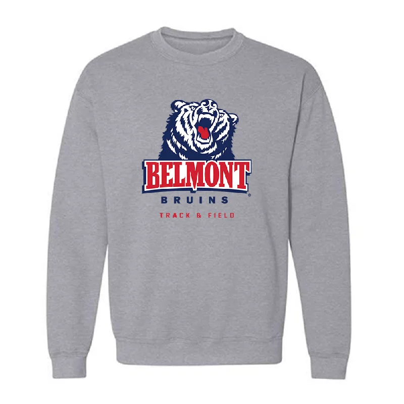 Belmont - NCAA Women's Track & Field : Kaitlyn Thorne - Classic Shersey Crewneck Sweatshirt Hoodie with Button Placket Classic Preppy Belmont - NCAA Women's Track & Field : Kaitlyn Thorne - Classic Shersey Crewneck Sweatshirt Hoodie with Button Placket Classic Preppy