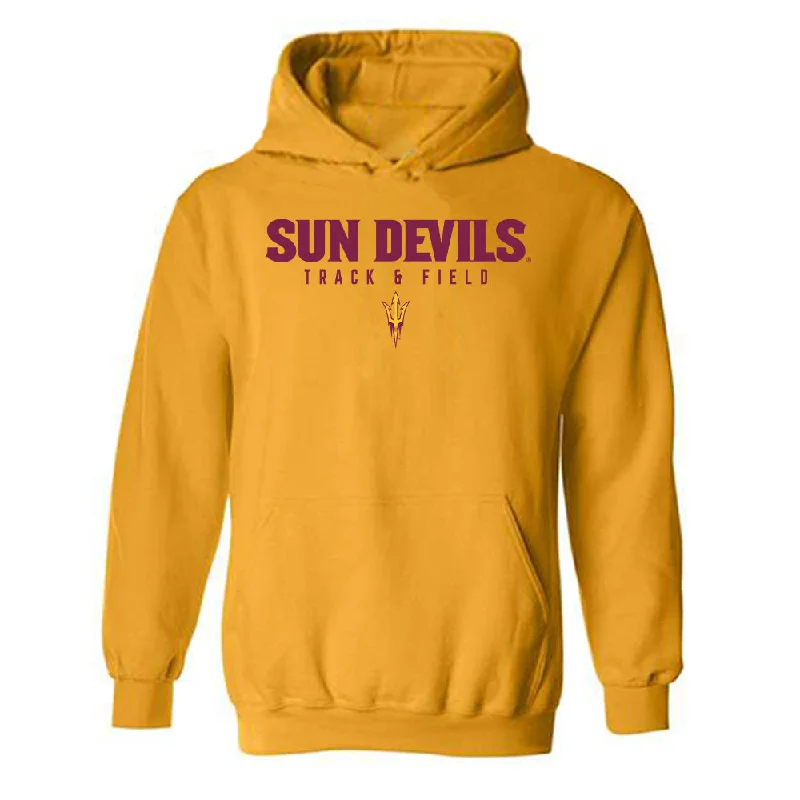 Arizona State - NCAA Women's Track & Field : Lauren Brown - Classic Shersey Hooded Sweatshirt Hoodie with Zipper Placket Modern Functional Arizona State - NCAA Women's Track & Field : Lauren Brown - Classic Shersey Hooded Sweatshirt Hoodie with Zipper Placket Modern Functional