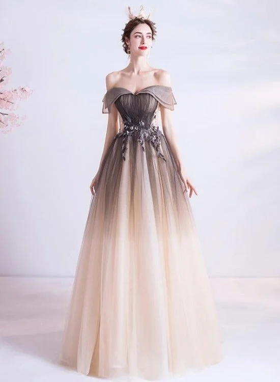 Gradient Sweetheart A-line Long Prom Dress Formal Dress, Off Shoulder Party Dress Tunics New arrival Gradient Sweetheart A-line Long Prom Dress Formal Dress, Off Shoulder Party Dress Tunics New arrival