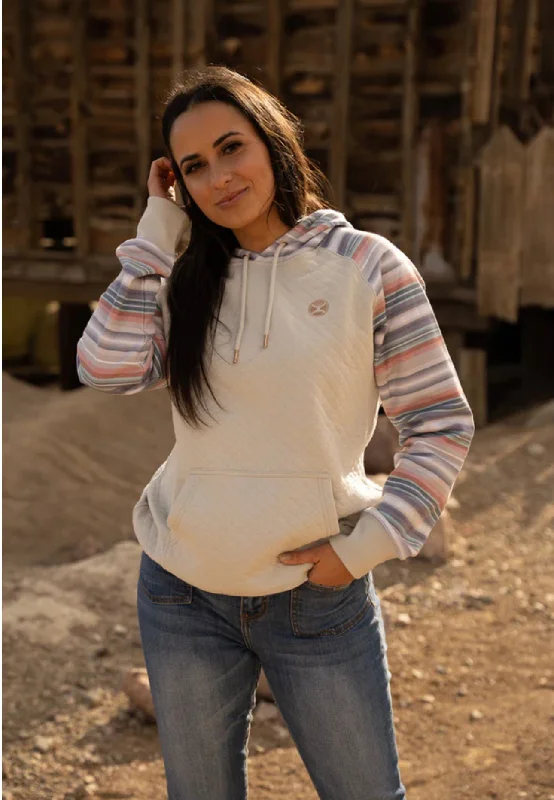 Summit cream/serape hoodie Hoodie with Longline Fit Extended Stylish