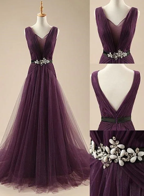Dark Purple Long Evening Gowns , Beautiful Prom Dresses , Wedding Party Dress Tunics stripes playful Dark Purple Long Evening Gowns , Beautiful Prom Dresses , Wedding Party Dress Tunics stripes playful