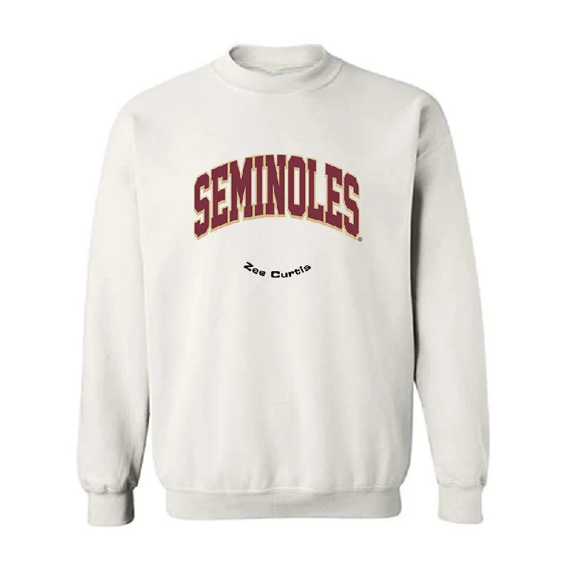 FSU - NCAA Women's Track & Field : Zee Curtis - Classic Fashion Shersey Crewneck Sweatshirt Hoodie with Rolled Sleeves Casual Relaxed FSU - NCAA Women's Track & Field : Zee Curtis - Classic Fashion Shersey Crewneck Sweatshirt Hoodie with Rolled Sleeves Casual Relaxed