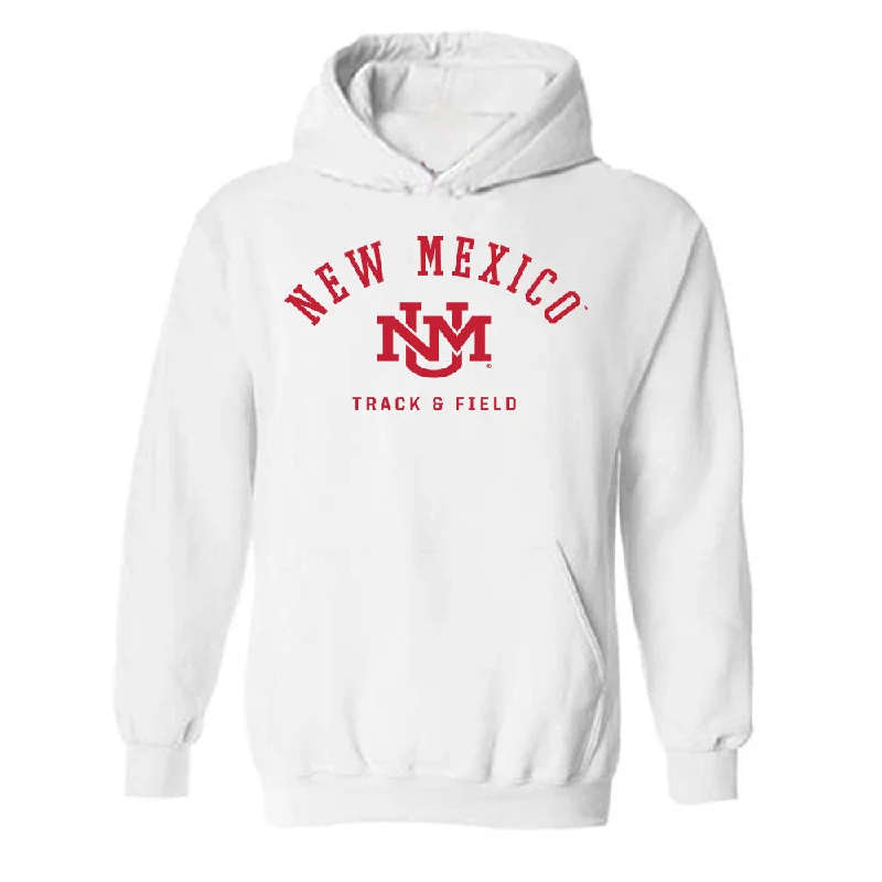 New Mexico - NCAA Women's Track & Field : Alyssa Gregory - Classic Fashion Shersey Hooded Sweatshirt Hoodie with Zipper Placket Modern Functional