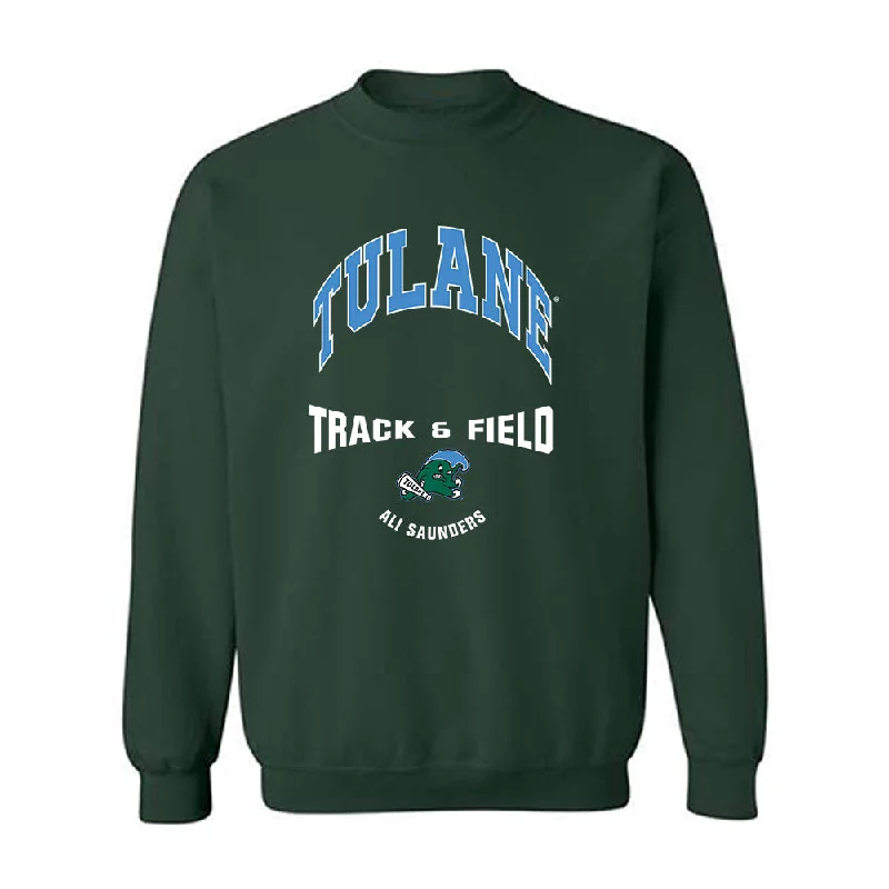 Tulane - NCAA Women's Track & Field : Ali Saunders - Classic Fashion Shersey Crewneck Sweatshirt Hoodie with Oversized Fit Loose Comfortable Tulane - NCAA Women's Track & Field : Ali Saunders - Classic Fashion Shersey Crewneck Sweatshirt Hoodie with Oversized Fit Loose Comfortable