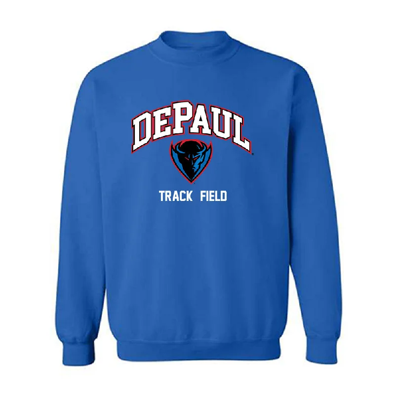DePaul - NCAA Women's Track & Field : Ashley Noel - Classic Shersey Crewneck Sweatshirt Hoodie with Mesh Breathable Sporty DePaul - NCAA Women's Track & Field : Ashley Noel - Classic Shersey Crewneck Sweatshirt Hoodie with Mesh Breathable Sporty