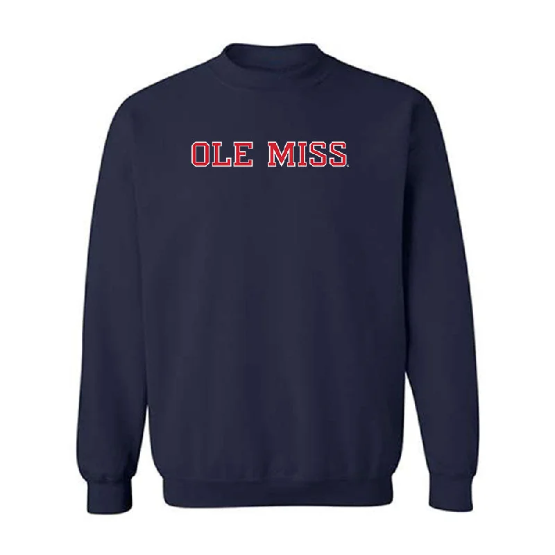 Ole Miss - NCAA Women's Track & Field : Akaomachukwu Odeluga - Classic Shersey Crewneck Sweatshirt Hoodie with Hem Embroidery Detailed Premium Ole Miss - NCAA Women's Track & Field : Akaomachukwu Odeluga - Classic Shersey Crewneck Sweatshirt Hoodie with Hem Embroidery Detailed Premium