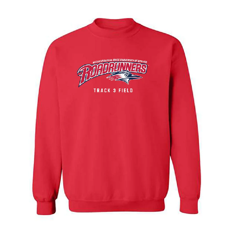 MSU Denver - NCAA Women's Track & Field : Maranda Rodgers - Crewneck Sweatshirt Hoodie with Back Slit Movement Comfort MSU Denver - NCAA Women's Track & Field : Maranda Rodgers - Crewneck Sweatshirt Hoodie with Back Slit Movement Comfort