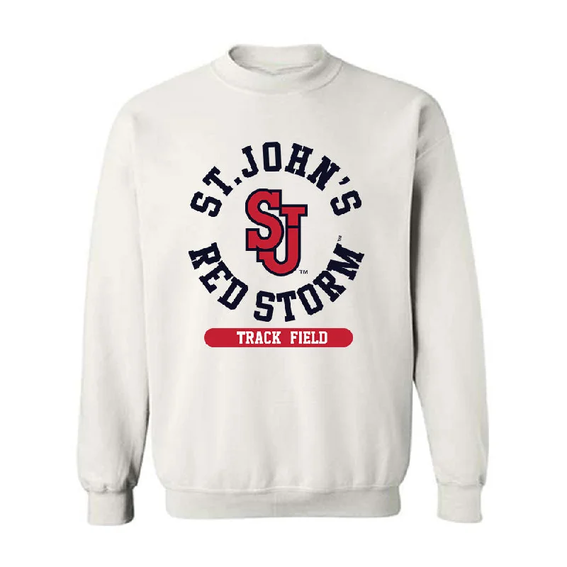 St. Johns - NCAA Women's Track & Field : Jade Dockery - Classic Shersey Crewneck Sweatshirt Zip Hoodie Drawstring Kangaroo Pocket St. Johns - NCAA Women's Track & Field : Jade Dockery - Classic Shersey Crewneck Sweatshirt Zip Hoodie Drawstring Kangaroo Pocket