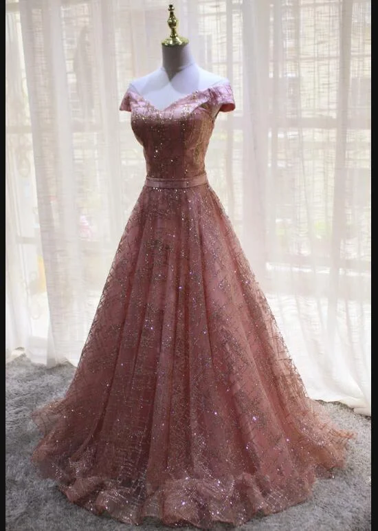 Beautiful Handmade Off Shoulder Sequins Long Formal Dress, Party Dress Tunics Polka dots Beautiful Handmade Off Shoulder Sequins Long Formal Dress, Party Dress Tunics Polka dots