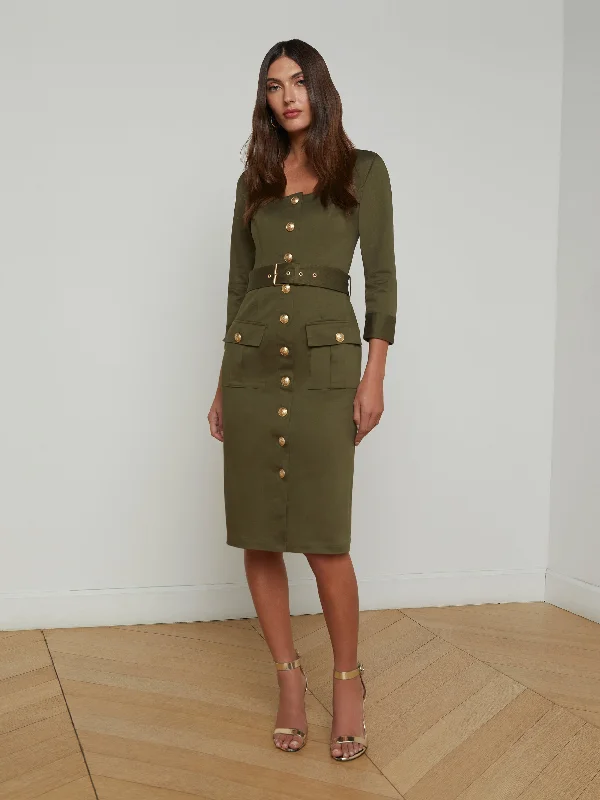 Bordeaux Dress empire Waist empire