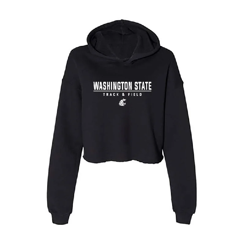 WSU - NCAA Women's Track & Field : Nana Gyedu - Women's Crop Fleece Hoodie Hoodie with Ribbed Neckline Snug Warm WSU - NCAA Women's Track & Field : Nana Gyedu - Women's Crop Fleece Hoodie Hoodie with Ribbed Neckline Snug Warm