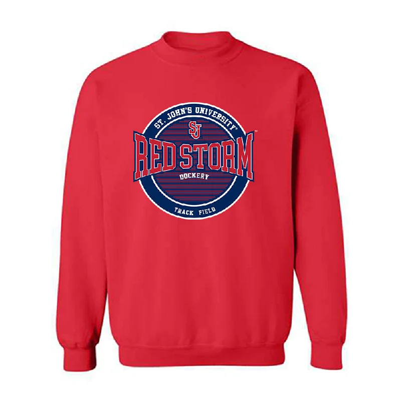 St. Johns - NCAA Women's Track & Field : Jade Dockery - Classic Fashion Shersey Crewneck Sweatshirt Hoodie with Hem Patch Decorative Personalized St. Johns - NCAA Women's Track & Field : Jade Dockery - Classic Fashion Shersey Crewneck Sweatshirt Hoodie with Hem Patch Decorative Personalized