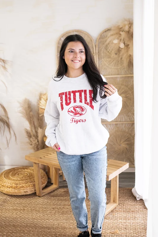 Distressed Arch Tuttle Tigers Sweatshirts Hoodie Jacket Zipper Layering