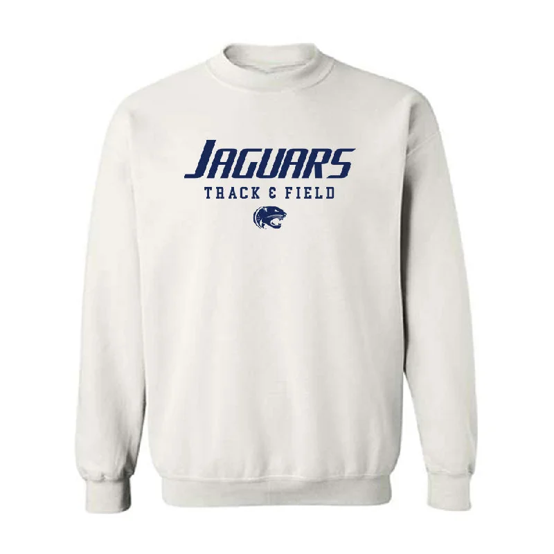 South Alabama - NCAA Women's Track & Field : Karleigh Mills - Classic Shersey Crewneck Sweatshirt Hoodie with Earth Tones Natural Calm
