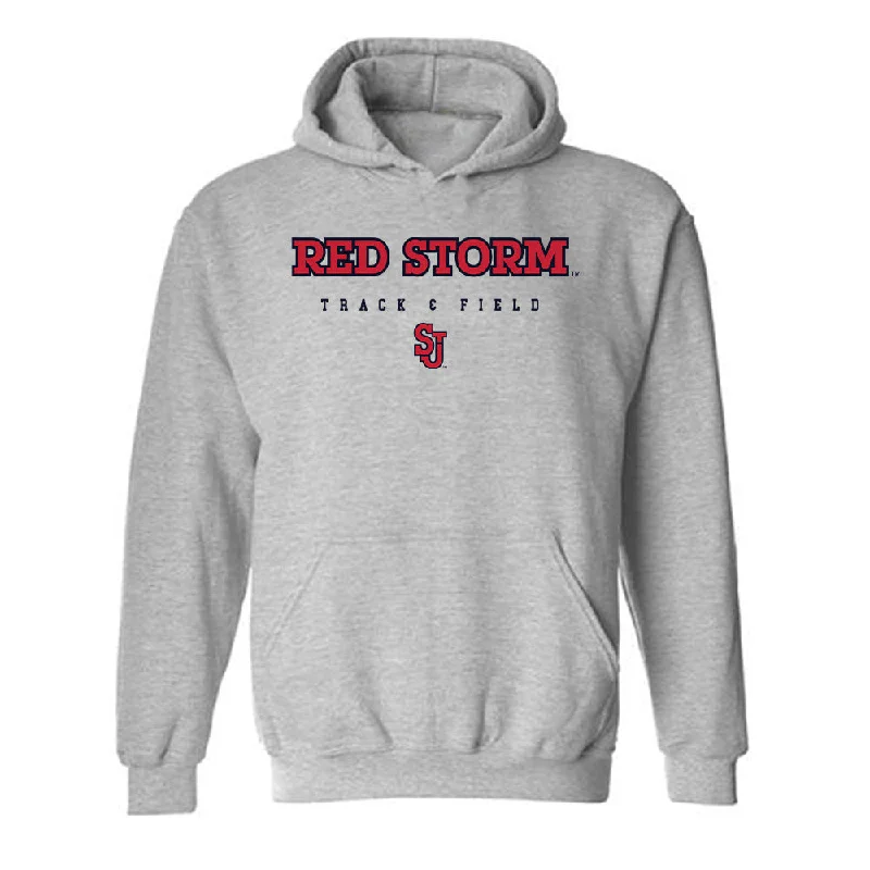 St. Johns - NCAA Women's Track & Field : Jade Dockery - Classic Shersey Hooded Sweatshirt Hoodie with Logo Branding Identity St. Johns - NCAA Women's Track & Field : Jade Dockery - Classic Shersey Hooded Sweatshirt Hoodie with Logo Branding Identity