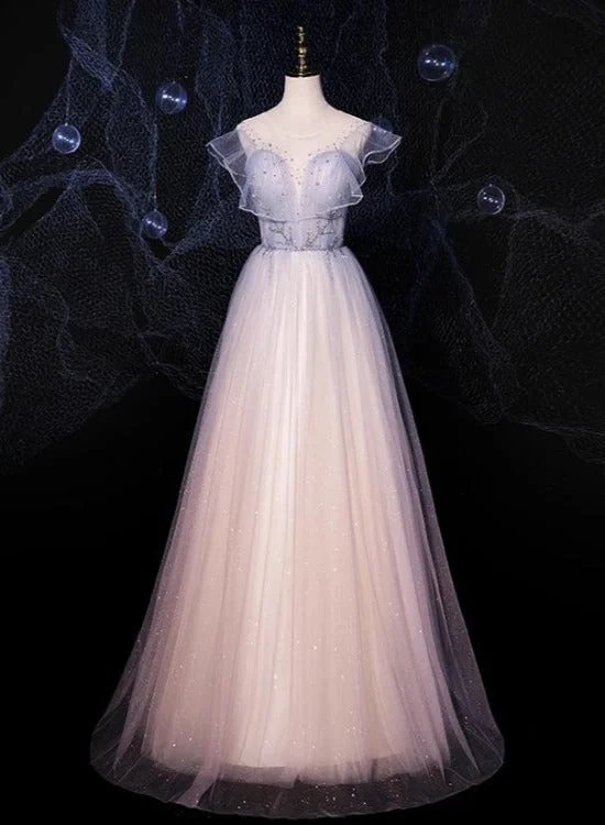Beautiful Pink Gradient Shiny Tulle A-line Party Dress Prom Dress, Floor Length Evening Dresses Tunics Cozy soft Beautiful Pink Gradient Shiny Tulle A-line Party Dress Prom Dress, Floor Length Evening Dresses Tunics Cozy soft