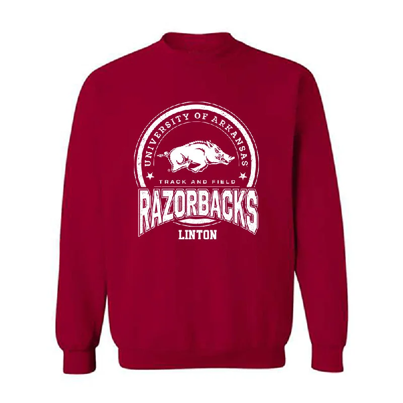 Arkansas - NCAA Women's Track & Field : Ariane Linton - Sports Shersey Crewneck Sweatshirt Hoodie with Bell Sleeves Flared Feminine