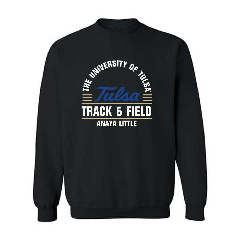 Tulsa - NCAA Women's Track & Field : Anaya Little - Classic Fashion Shersey Crewneck Sweatshirt Hoodie with Hem Ribbing Snug Secure Tulsa - NCAA Women's Track & Field : Anaya Little - Classic Fashion Shersey Crewneck Sweatshirt Hoodie with Hem Ribbing Snug Secure