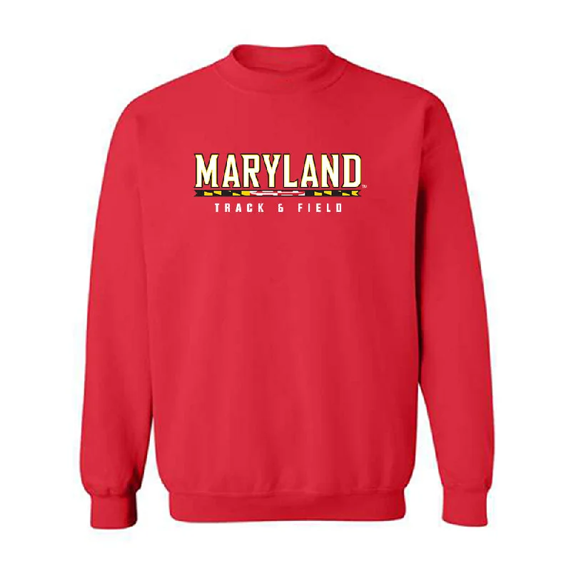 Maryland - NCAA Women's Track & Field : Victoria Teasley - Classic Shersey Crewneck Sweatshirt Hoodie with Contrast Stitching Detailed Premium Maryland - NCAA Women's Track & Field : Victoria Teasley - Classic Shersey Crewneck Sweatshirt Hoodie with Contrast Stitching Detailed Premium