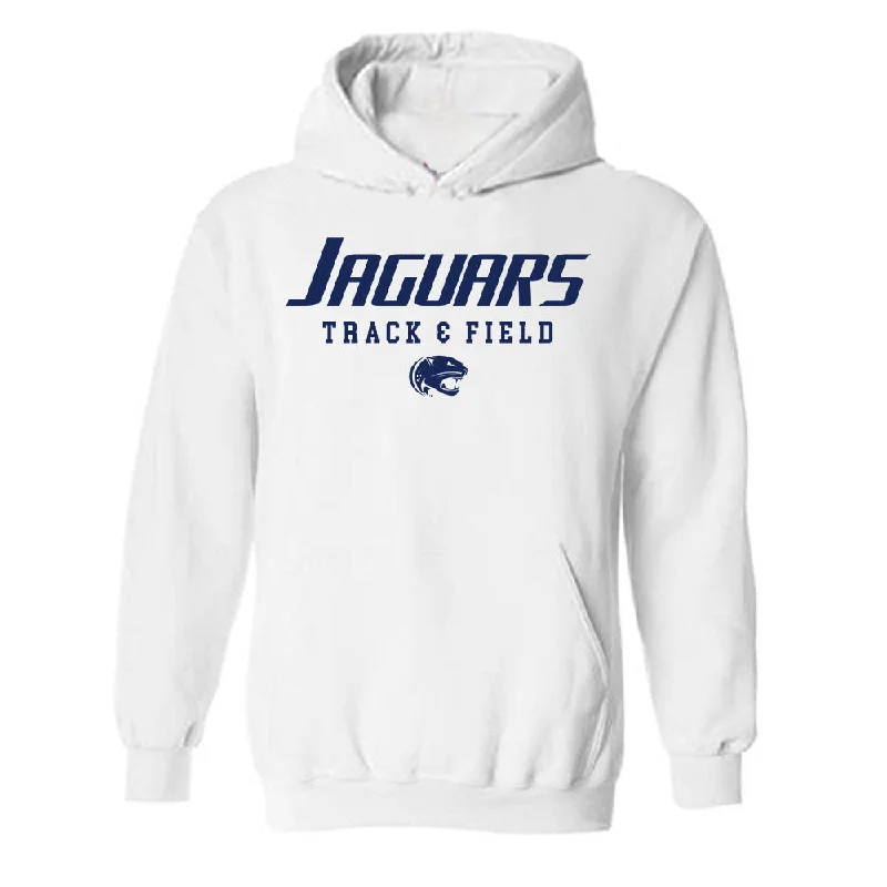 South Alabama - NCAA Women's Track & Field : Morgan Mathews - Classic Shersey Hooded Sweatshirt Hoodie with High-Low Hem Asymmetrical Trendy South Alabama - NCAA Women's Track & Field : Morgan Mathews - Classic Shersey Hooded Sweatshirt Hoodie with High-Low Hem Asymmetrical Trendy