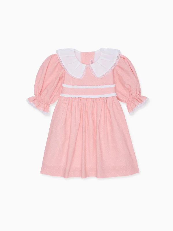Pink Polka Dot Viviana Girl Dress Tunics Luxurious premium