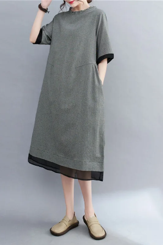 retro summer a line dress loose fitting 4319 Tunics Gym athletic