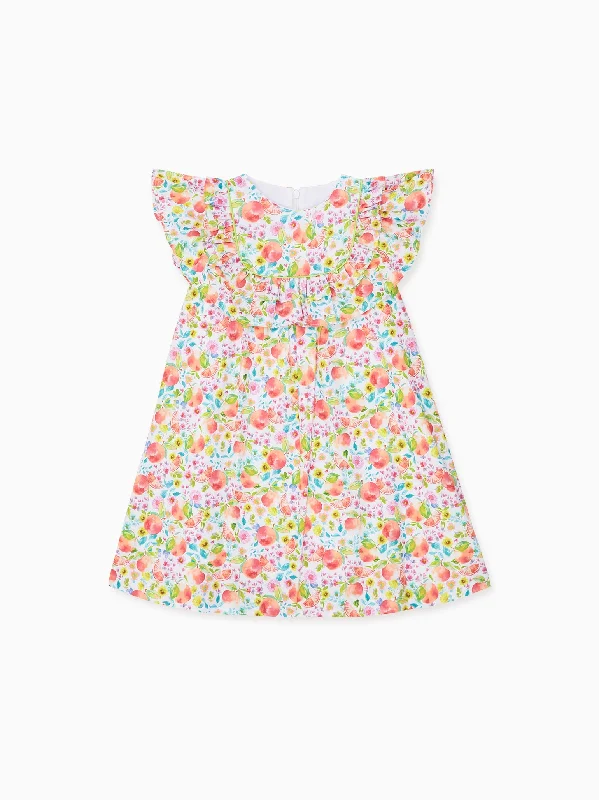 Orange Floral Paloma Girl Dress Tunics Fleece cozy