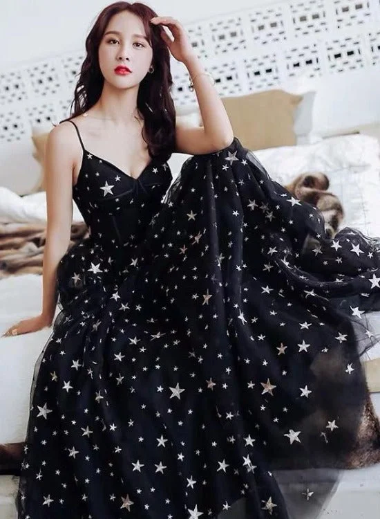 Sexy Black Sweetheart Tulle Long Party Dress, Chic Black Evening Dress Prom Dress empire Waist empire Sexy Black Sweetheart Tulle Long Party Dress, Chic Black Evening Dress Prom Dress empire Waist empire