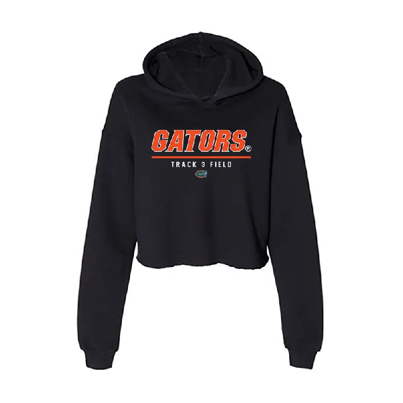 Florida - NCAA Women's Track & Field : Alyssa Banales - Women's Crop Fleece Hoodie Hoodie with Distressed Vintage Worn Florida - NCAA Women's Track & Field : Alyssa Banales - Women's Crop Fleece Hoodie Hoodie with Distressed Vintage Worn