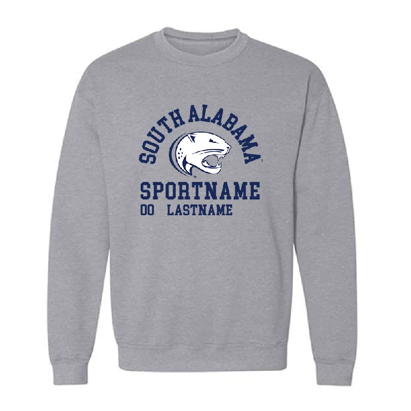 South Alabama - NCAA Women's Track & Field : Morgan Mathews - Classic Fashion Shersey Crewneck Sweatshirt Hoodie with Side Slits Relaxed Casual South Alabama - NCAA Women's Track & Field : Morgan Mathews - Classic Fashion Shersey Crewneck Sweatshirt Hoodie with Side Slits Relaxed Casual