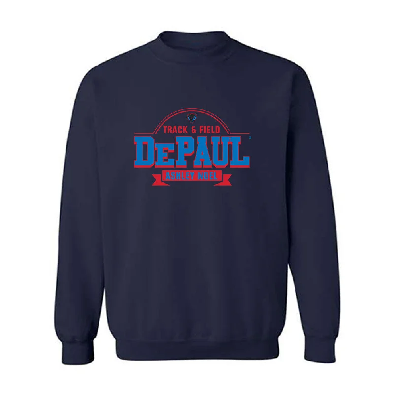 DePaul - NCAA Women's Track & Field : Ashley Noel - Classic Fashion Shersey Crewneck Sweatshirt Hoodie with Reflective Safety Nightwear DePaul - NCAA Women's Track & Field : Ashley Noel - Classic Fashion Shersey Crewneck Sweatshirt Hoodie with Reflective Safety Nightwear