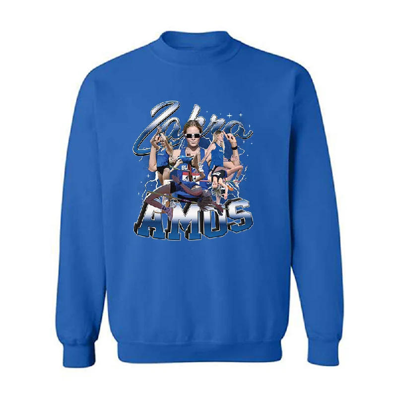 Buffalo - NCAA Women's Track & Field : Zahra Amos - Player Collage Crewneck Sweatshirt Hoodie with Double Zipper Versatile Adjustable Buffalo - NCAA Women's Track & Field : Zahra Amos - Player Collage Crewneck Sweatshirt Hoodie with Double Zipper Versatile Adjustable