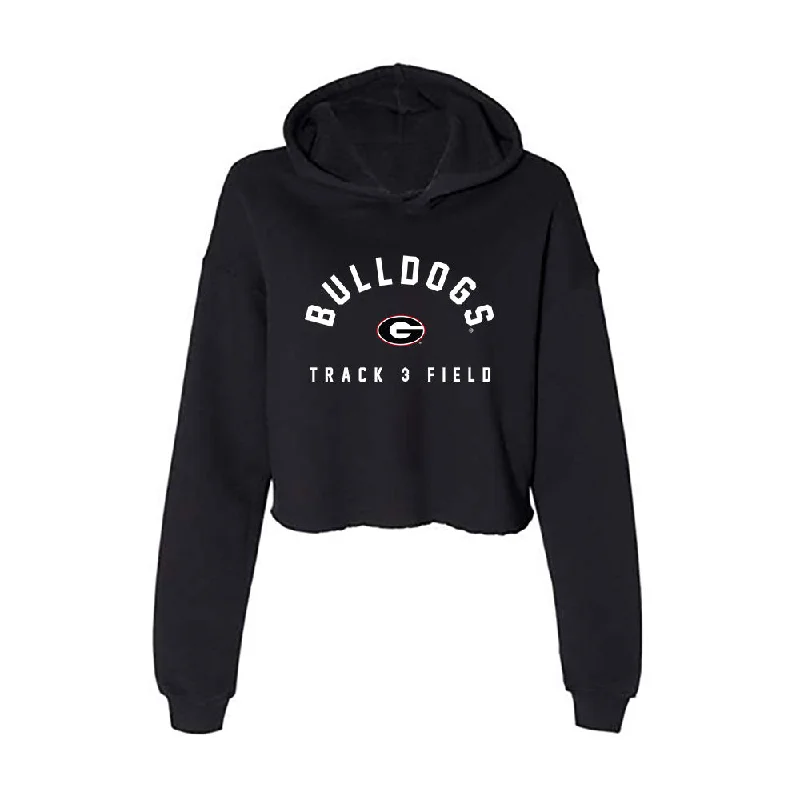 Georgia - NCAA Women's Track & Field : T'oni Birden - Women's Crop Fleece Hoodie Hoodie with Hem Drawcord Adjustable Customizable Georgia - NCAA Women's Track & Field : T'oni Birden - Women's Crop Fleece Hoodie Hoodie with Hem Drawcord Adjustable Customizable