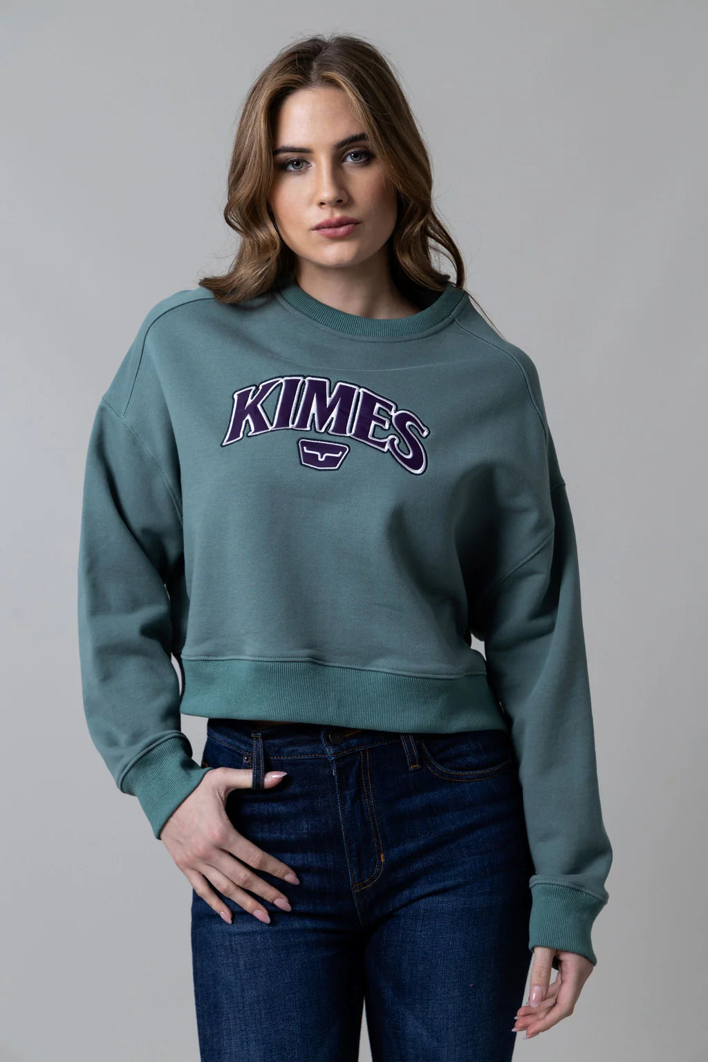 Kimes Ranch Colfax Crew Sweatshirt Pine Hoodie with Tie-Dye Psychedelic Retro