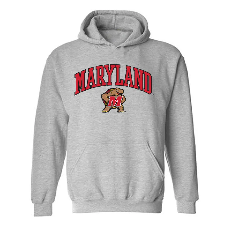 Maryland - NCAA Women's Track & Field : Victoria Teasley - Classic Shersey Hooded Sweatshirt Hoodie with Emblem Brand Identity Maryland - NCAA Women's Track & Field : Victoria Teasley - Classic Shersey Hooded Sweatshirt Hoodie with Emblem Brand Identity
