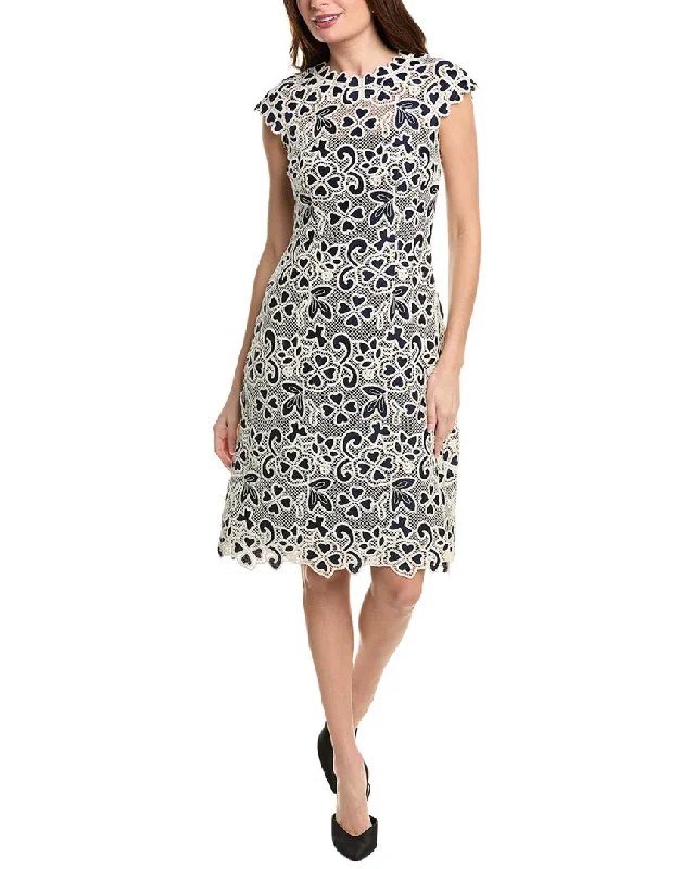 Teri Jon by Rickie Freeman Crochet Lace Sheath Dress Tunics Corduroy durable