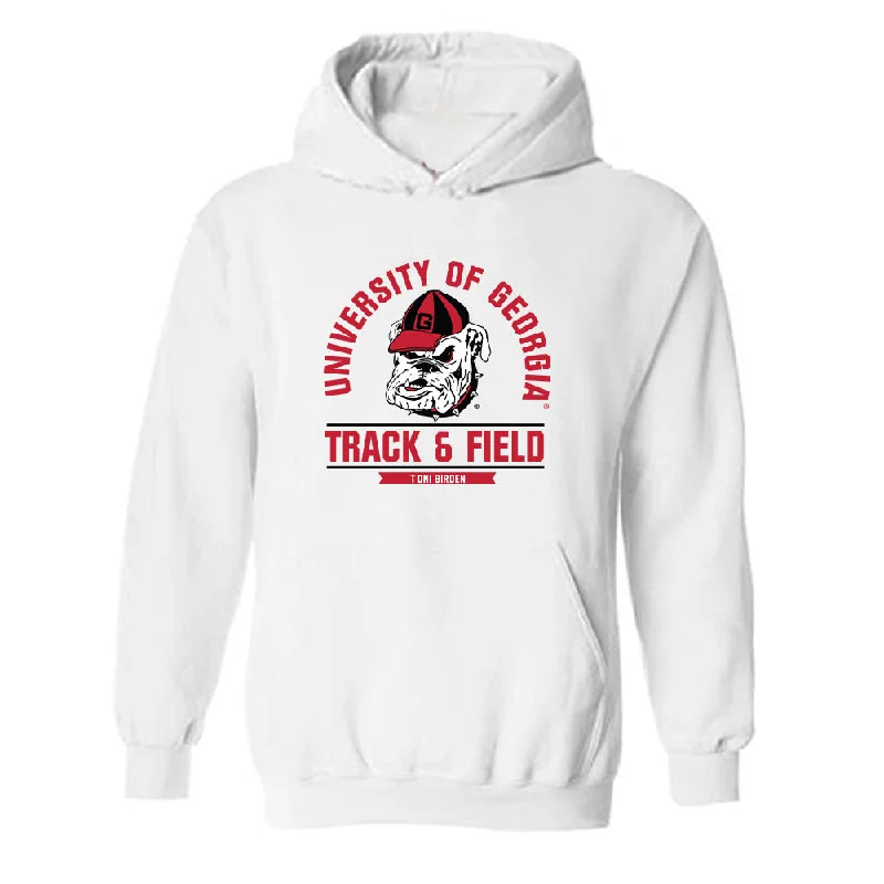 Georgia - NCAA Women's Track & Field : T'oni Birden - Classic Fashion Shersey Hooded Sweatshirt Hoodie with Thumb Holes Functional Cozy Georgia - NCAA Women's Track & Field : T'oni Birden - Classic Fashion Shersey Hooded Sweatshirt Hoodie with Thumb Holes Functional Cozy