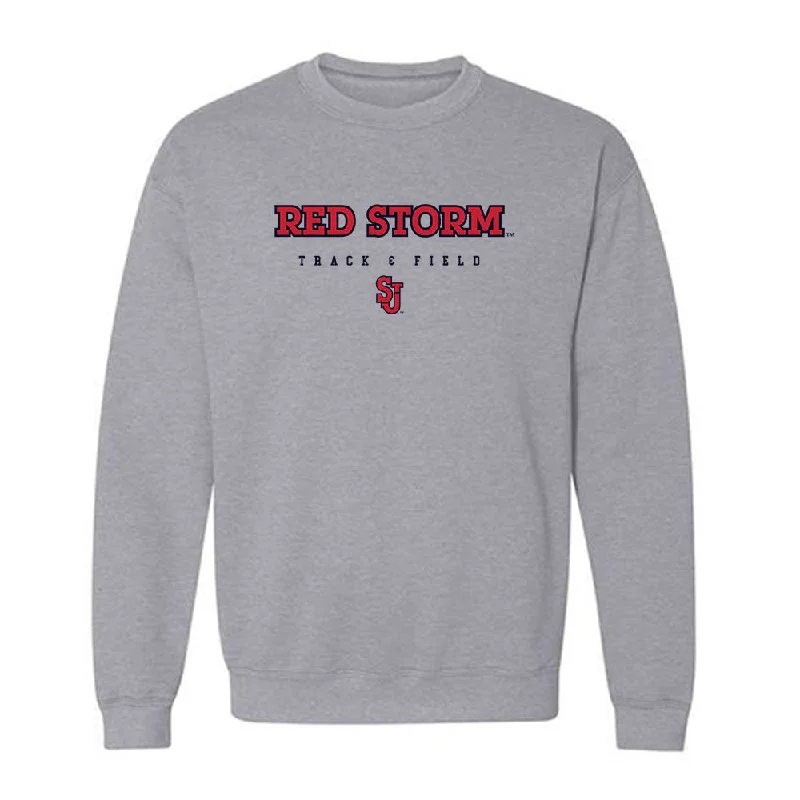 St. Johns - NCAA Women's Track & Field : Jade Dockery - Classic Shersey Crewneck Sweatshirt Hoodie with Hem Frayed Vintage Worn St. Johns - NCAA Women's Track & Field : Jade Dockery - Classic Shersey Crewneck Sweatshirt Hoodie with Hem Frayed Vintage Worn