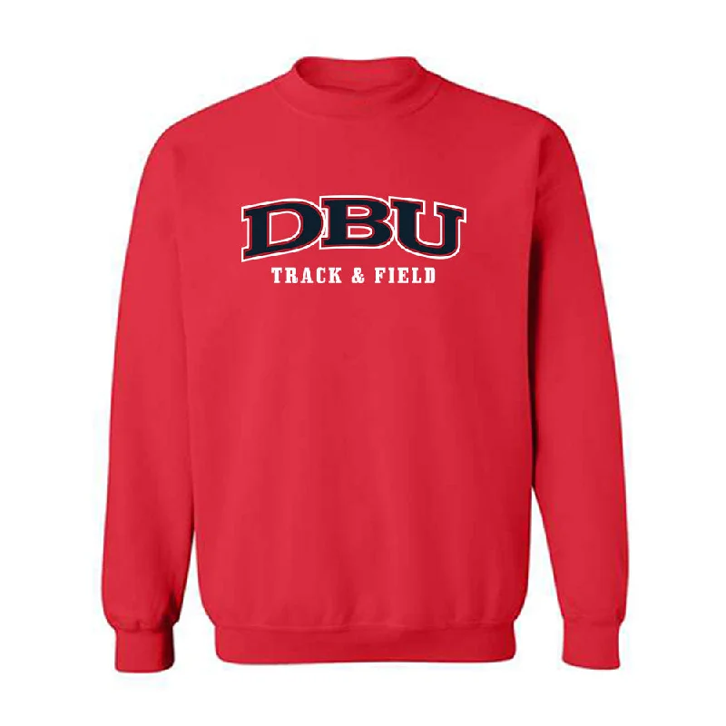 Dallas Baptist - NCAA Women's Track & Field : Cierra Wheeler - Crewneck Sweatshirt Hoodie with Set-In Sleeves Structured Classic Dallas Baptist - NCAA Women's Track & Field : Cierra Wheeler - Crewneck Sweatshirt Hoodie with Set-In Sleeves Structured Classic