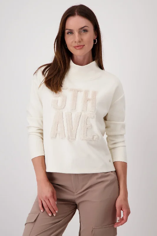 Sweatshirt, marshmallow Hoodie with Patch Decorative Personalized