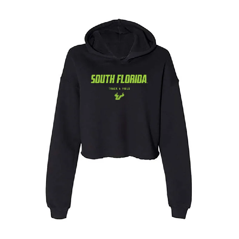 USF - NCAA Women's Track & Field : Nia Jordan Richards - Women's Crop Fleece Hoodie Hoodie with Cropped Fit Short Trendy USF - NCAA Women's Track & Field : Nia Jordan Richards - Women's Crop Fleece Hoodie Hoodie with Cropped Fit Short Trendy