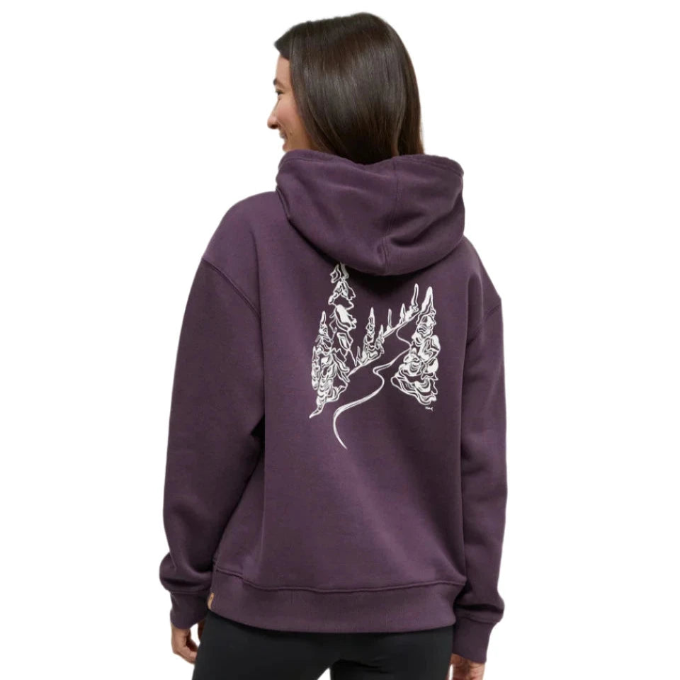 W's Snowy Trees Hoodie Hoodie with Tie-Dye Psychedelic Retro