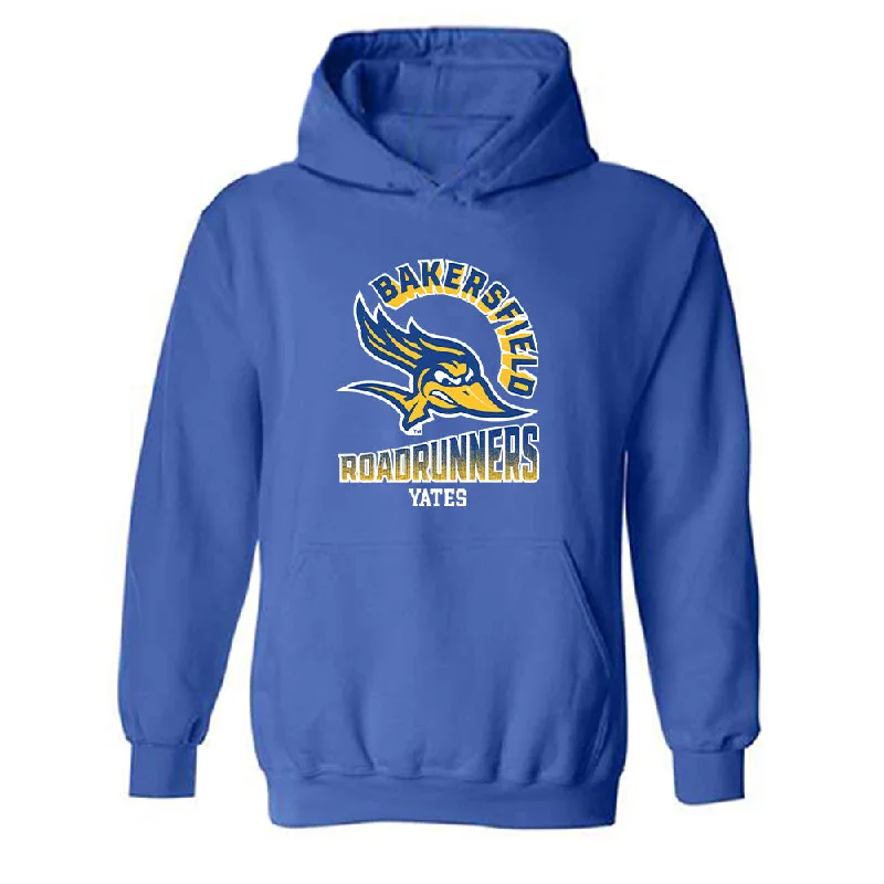 CSU Bakersfield - NCAA Women's Track & Field : Ariana Yates - Classic Fashion Shersey Hooded Sweatshirt Hoodie with Stripes Bold Sporty CSU Bakersfield - NCAA Women's Track & Field : Ariana Yates - Classic Fashion Shersey Hooded Sweatshirt Hoodie with Stripes Bold Sporty