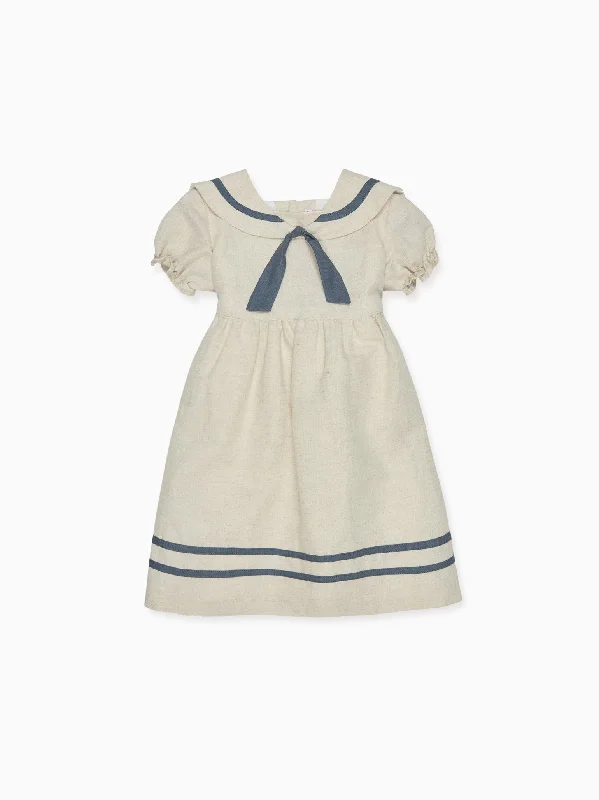 Oatmeal Cordelia Girl Dress Elegant Long Evening